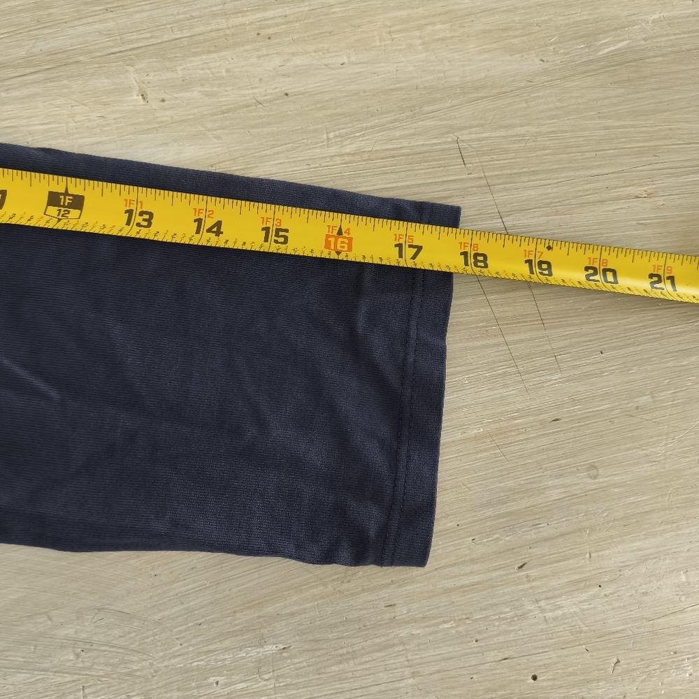 Garnet Hill 100% Organic Cotton Bateau Neck Shift T-shirt Dress sz 10 Navy - Picture 9 of 10